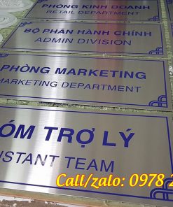 Biển tên phòng inox ăn mòn đẹp