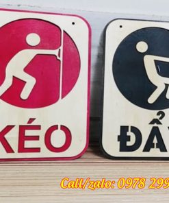 Biển Push & Pull gắn cửa,biển đẩy vào kéo ra