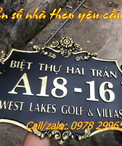 Làm biển số nhà đúc theo yêu cầu