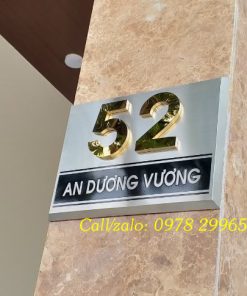 Biển số nhà inox ăn mòn