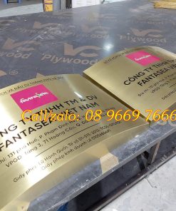 Mẫu biển công ty inox đẹp