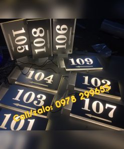 Biển số phòng phát sáng led