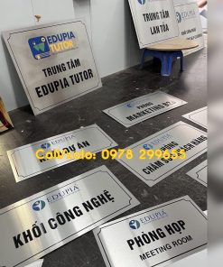 Biển phòng ban inox ăn mòn