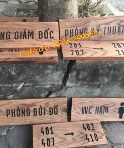 Biển số phòng bằng gỗ đẹp