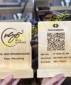 Biển quét mã QR đẹp bằng gỗ