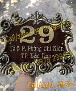 Biển số nhà đúc biệt thự đúc - theo yêu cầu