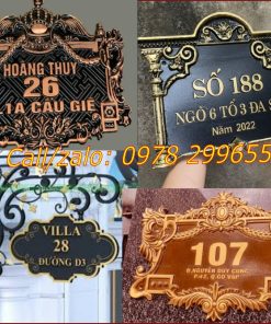 Biển số nhà đúc biệt thự đẹp giá rẻ