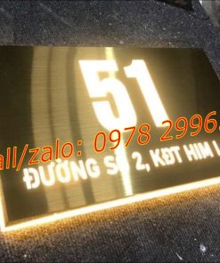 Biển số nhà inox phát sáng nổi bật