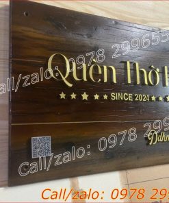 Biên tên chỉ dẫn gỗ homestay gỗ tàu biển