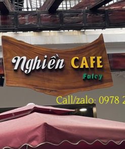 Biển gỗ quán cafe đẹp nổi bật