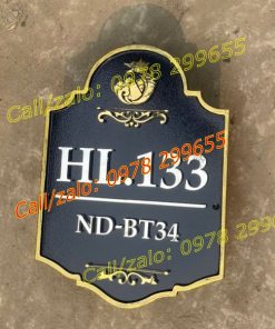 Biển số nhà nhôm đúc hiện đại