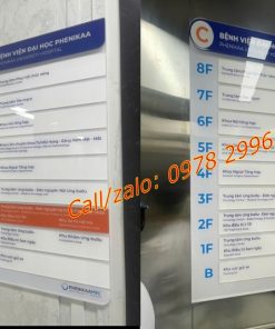 Bảng chỉ dẫn trong phòng khám bệnh viện