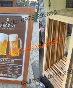 Bảng menu chữ A đứng nghiêng