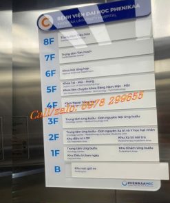 Biển chỉ dẫn các tầng trong bệnh viện
