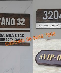 Biển số phòng nhà nghỉ chung cư đẹp