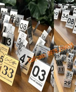 Biển số bàn nhà hàng quán ăn, cafe
