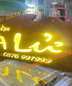 biển gỗ homestay phát sáng nổi bật