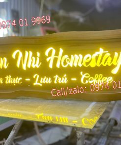 Biển gỗ nhà hàng homestay phát sáng đẹp