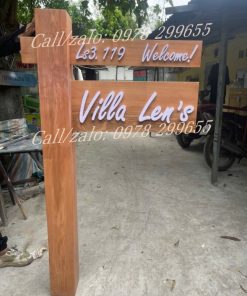 biển gỗ tên villa, homestay đẹp ấn tượng