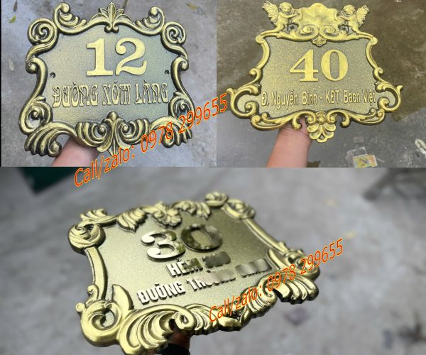 biển số nhà đúc hiện đại mới rẻ đẹp