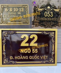 Biển số nhà đúc nhôm đẹp cho biệt thự nhà đẹp