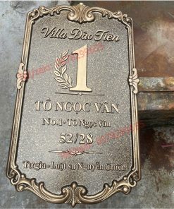 Biển nhà đúc nhôm biệt thự mẫu mới nhất