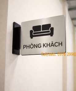 Biển nhà vệ sinh treo ngang 2 mặt