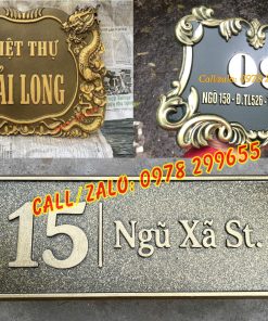 Biển số nhà nhôm đúc theo yêu cầu