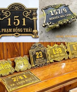 biển số nhà đúc nhôm mẫu hiện đại đến tân cổ điển