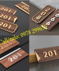 Biển số phòng bằng gỗ đẹp mới