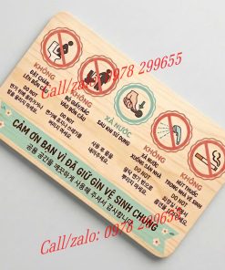 biển giữ gìn vệ sinh chung đẹp rẻ bằng gỗ