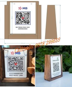 Bảng gỗ quyét mã QR đẹp rẻ