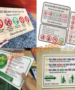 Biển nội quy trong toilet lấy ngay