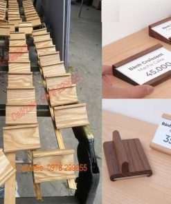 Đế gỗ để tên món ăn giá tiền