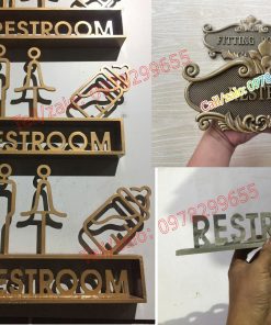 Biển hiệu restroom nhà vệ sinh đẹp